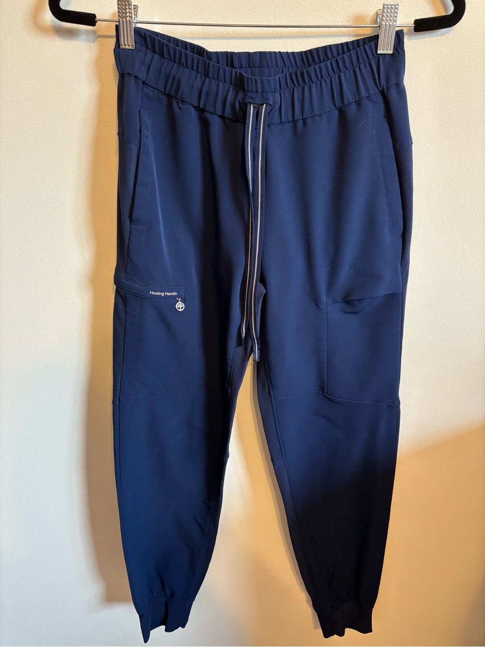 Navy blue Healing Hands scrub pants